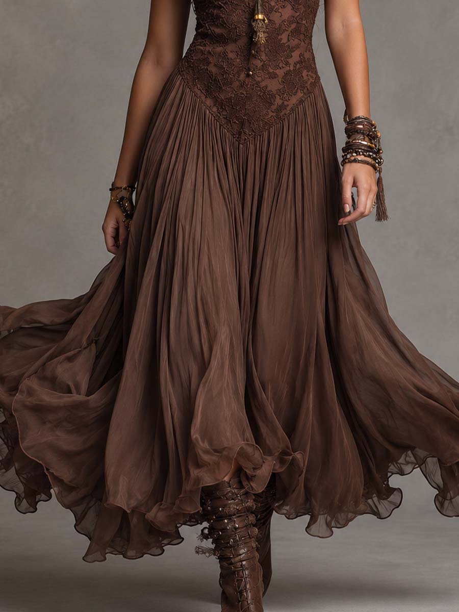 Olivia | Lace Corset Maxi Dress