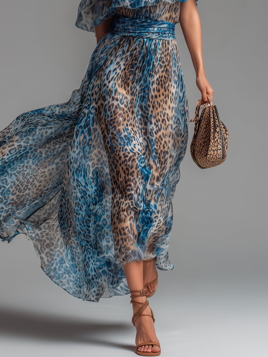 Francesca | Leopard Flowing Dress