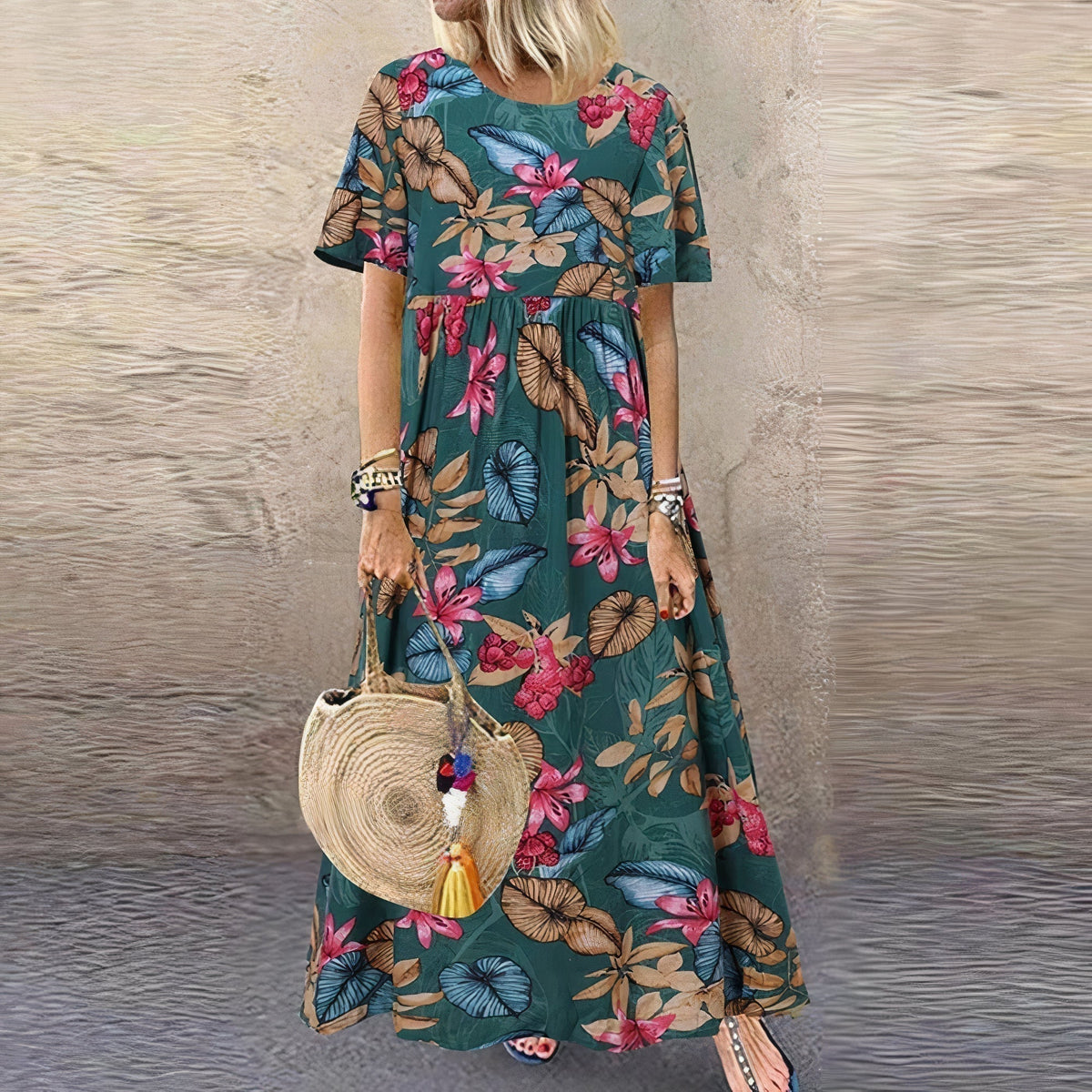 Lovi | Floral Flutter-Sleeve Midi