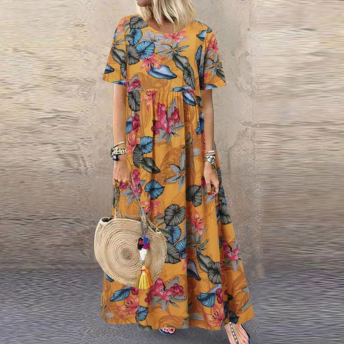 Lovi | Floral Flutter-Sleeve Midi