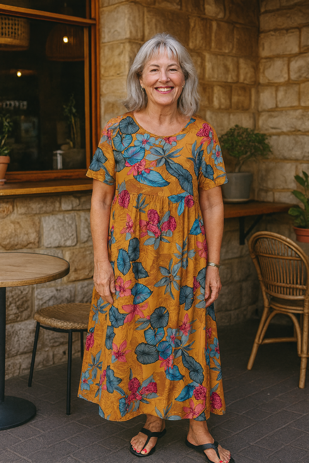 Lovi | Floral Flutter-Sleeve Midi