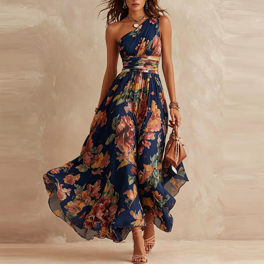 Maria | One-Shoulder Floral Dress