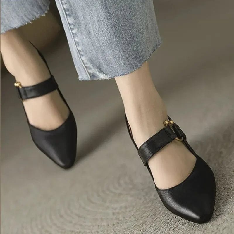 Vera Zala Leather Slingback Heels