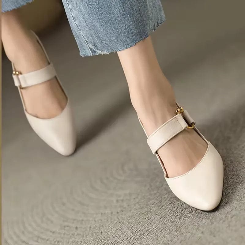 Vera Zala Leather Slingback Heels