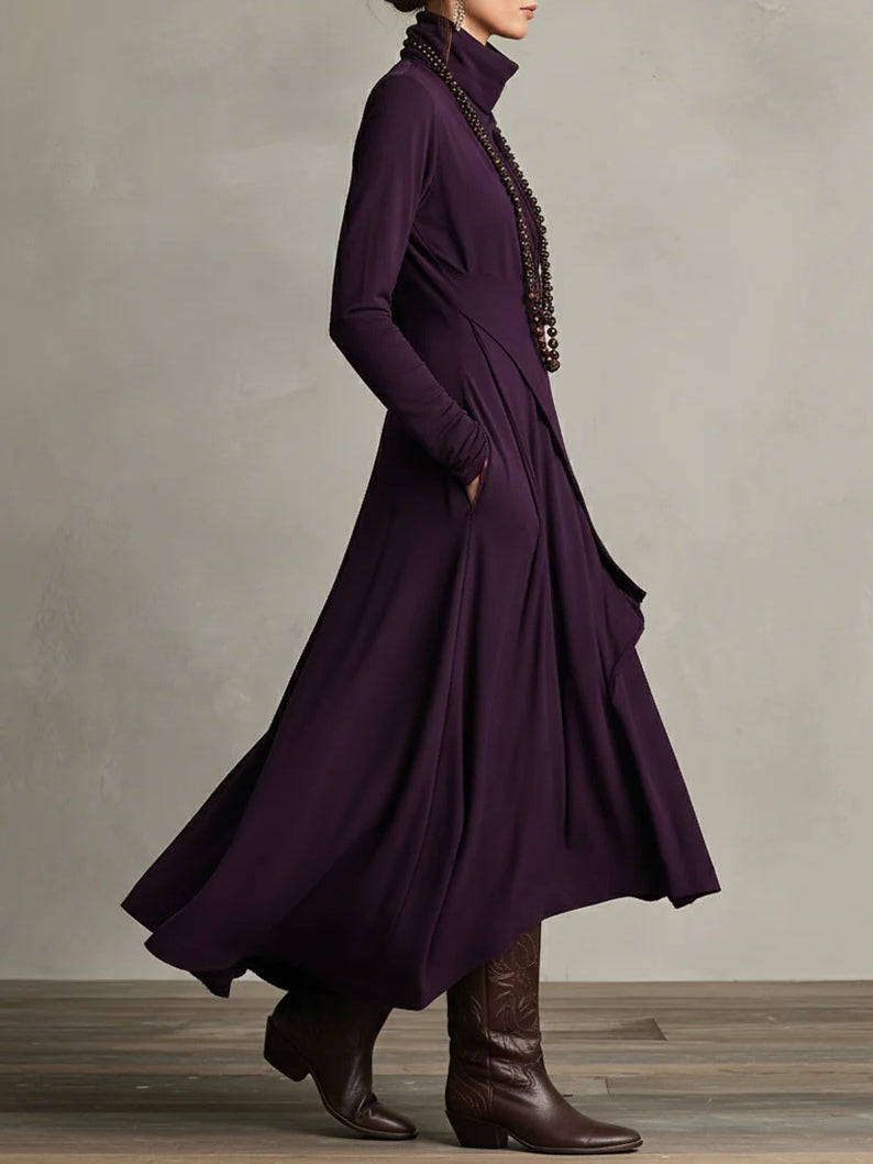 Lori | Vintage Asymmetrical Turtleneck Dress