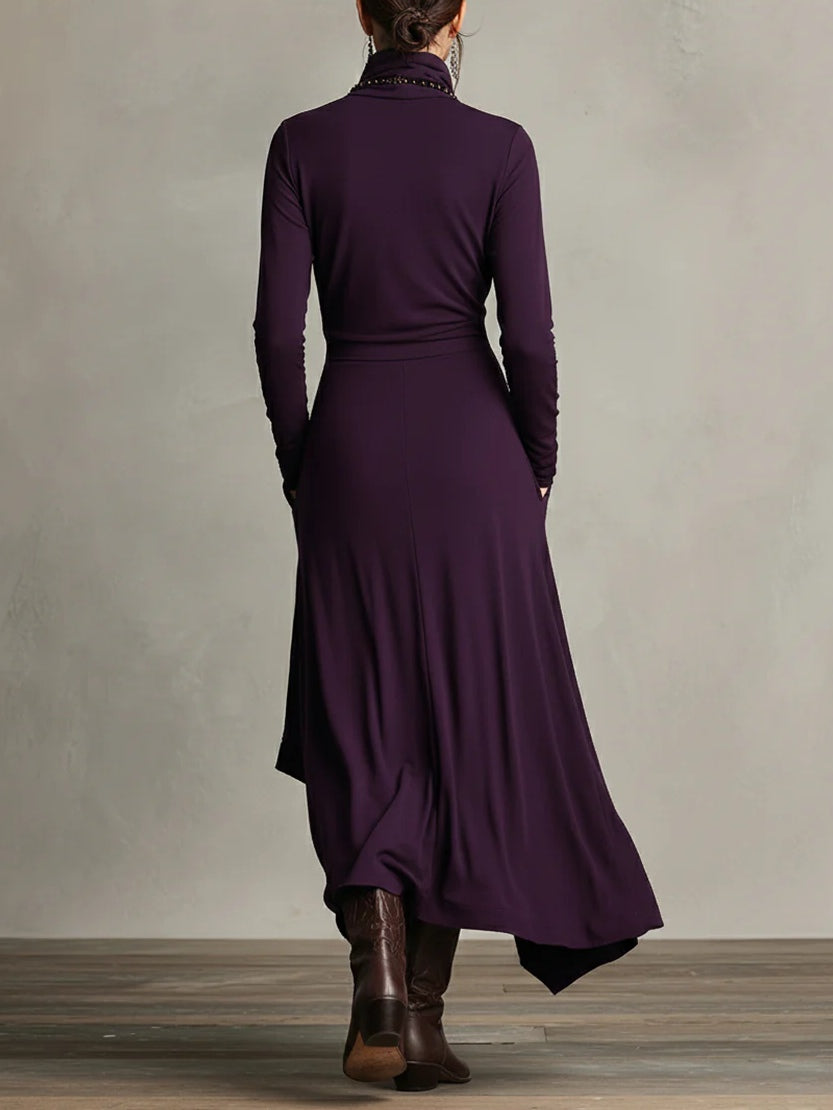 Lori | Vintage Asymmetrical Turtleneck Dress