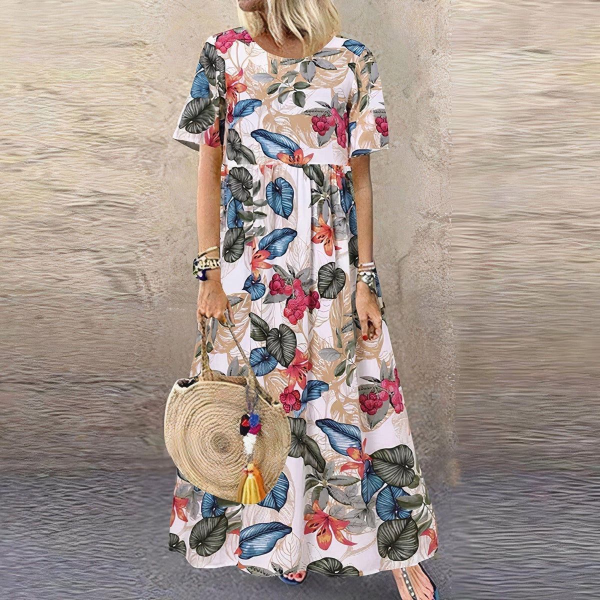 Lovi | Floral Flutter-Sleeve Midi