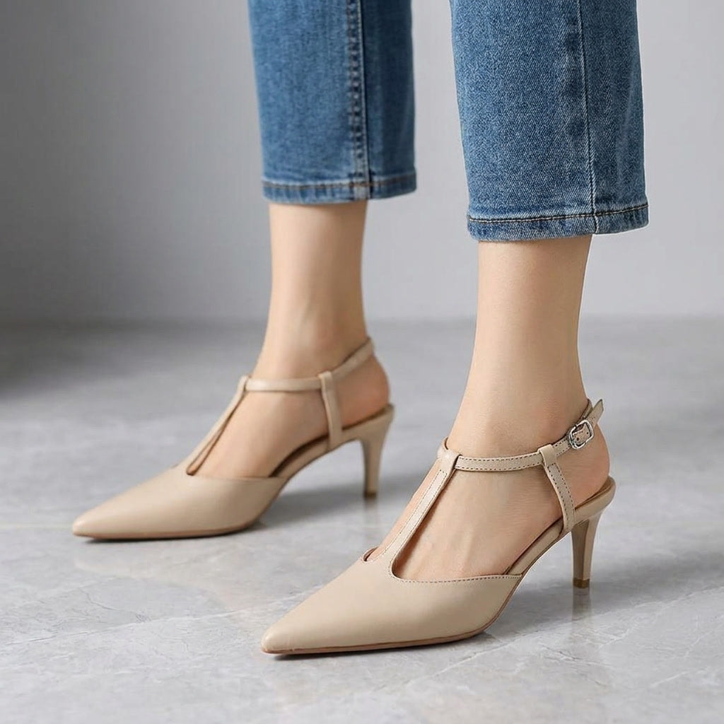Odelia Leather Heels