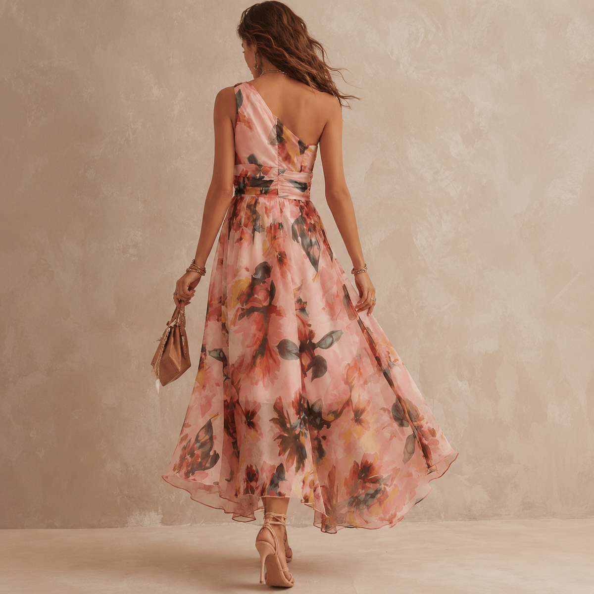 Maria | One-Shoulder Floral Dress