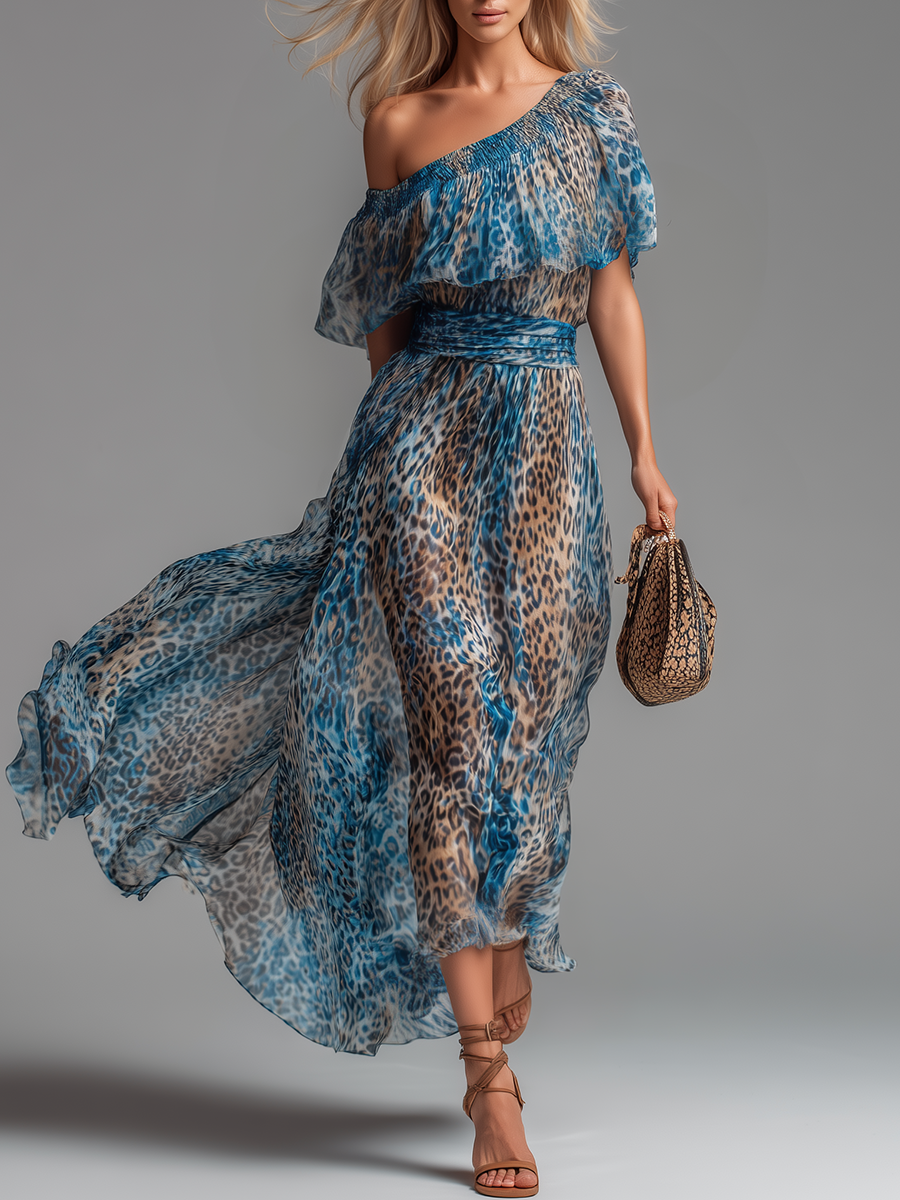 Francesca | Leopard Flowing Dress