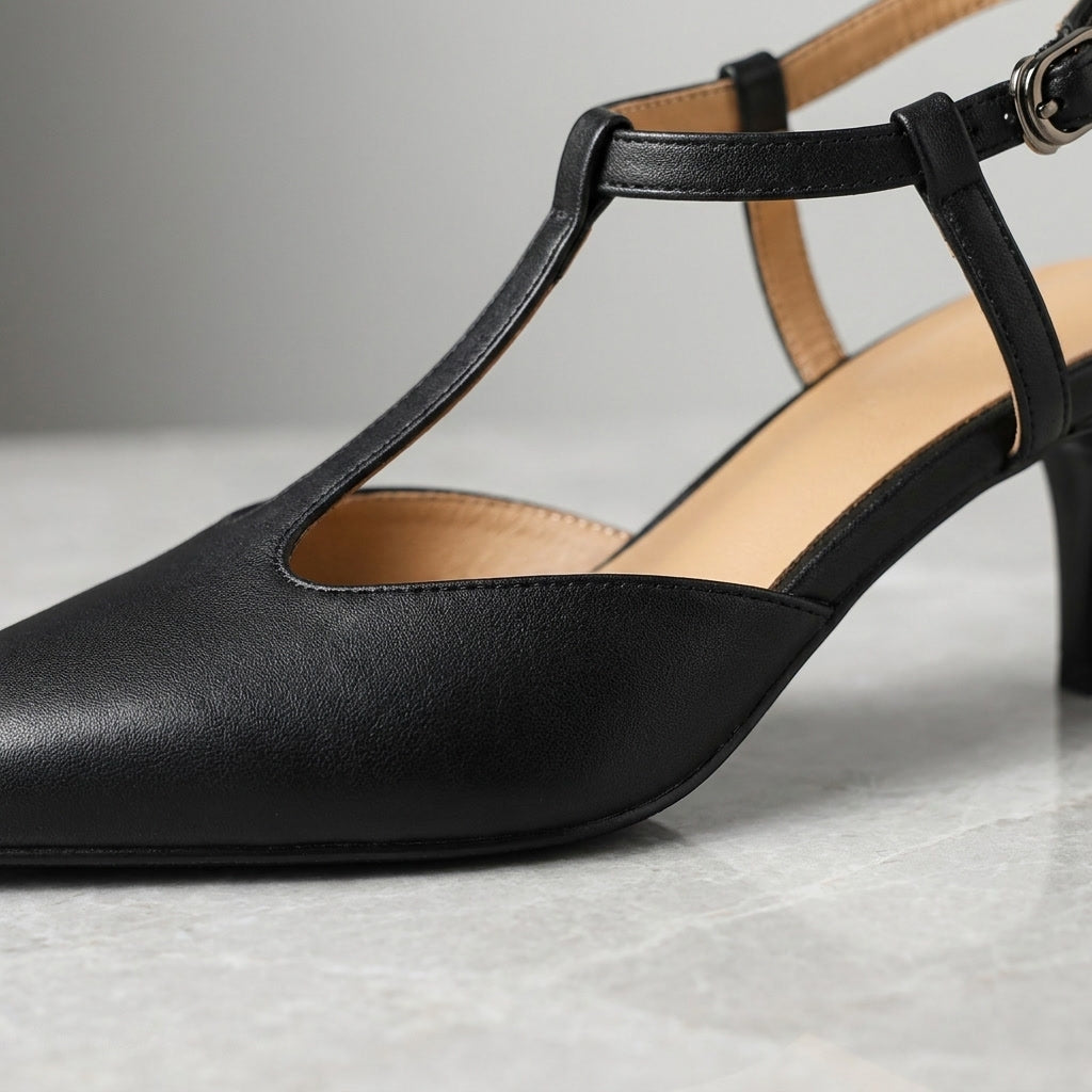 Odelia Leather Heels
