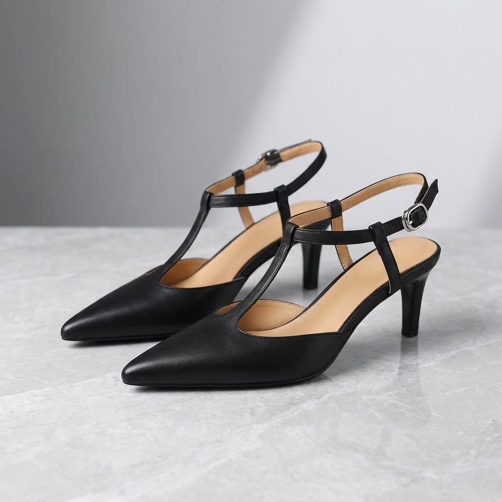 Odelia Leather Heels