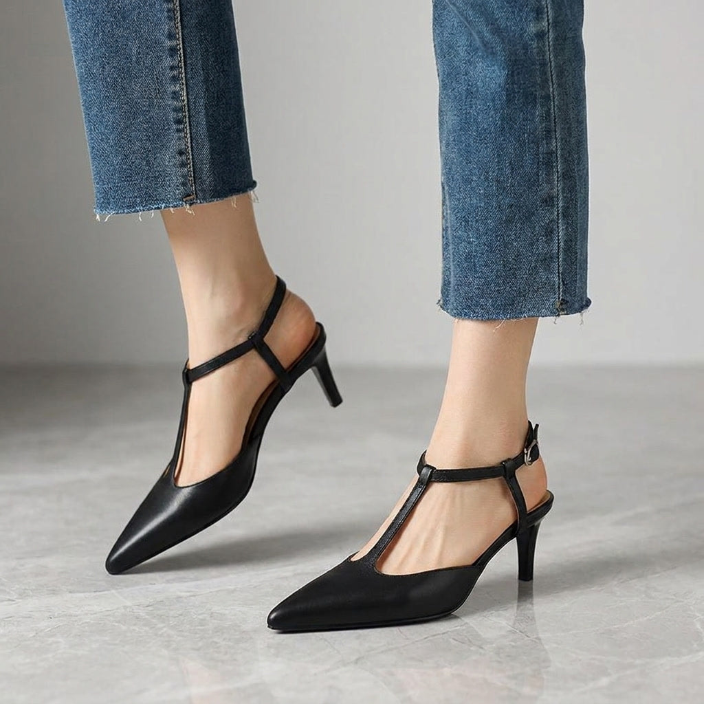 Odelia Leather Heels