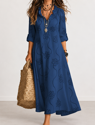Bobbie floral maxi dress in Navy Blue