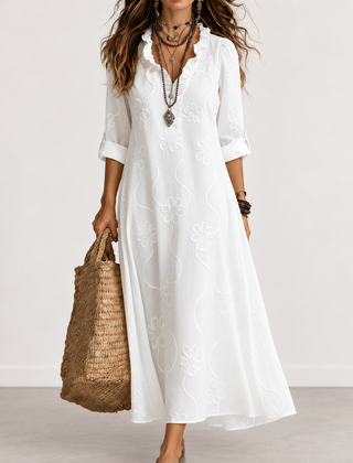 Bobbie floral maxi dress in White