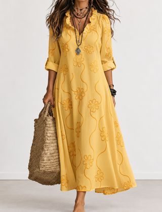 Bobbie floral maxi dress in Yellow