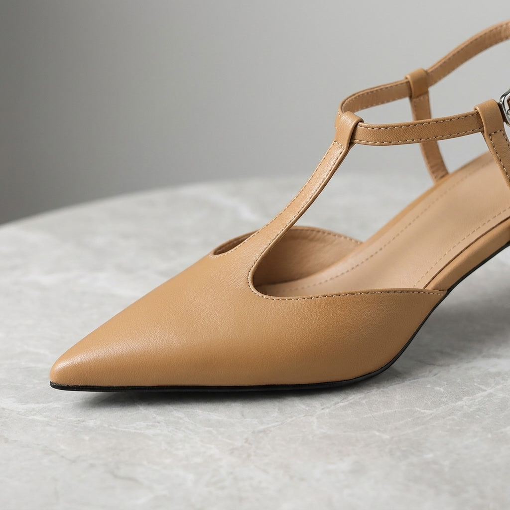 Odelia Leather Heels