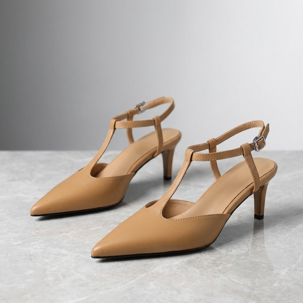 Odelia Leather Heels