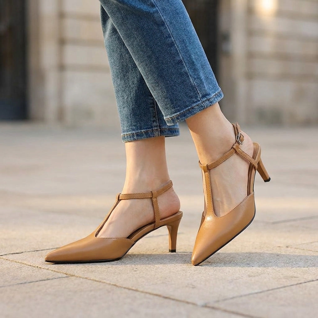 Odelia Leather Heels