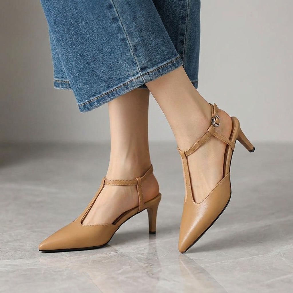 Odelia Leather Heels