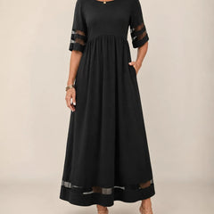 Aubrey™ – Stylish Midi Dress for a Flattering Tummy-Smoothing Fit