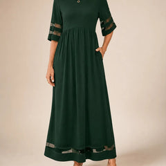 Aubrey™ – Stylish Midi Dress for a Flattering Tummy-Smoothing Fit