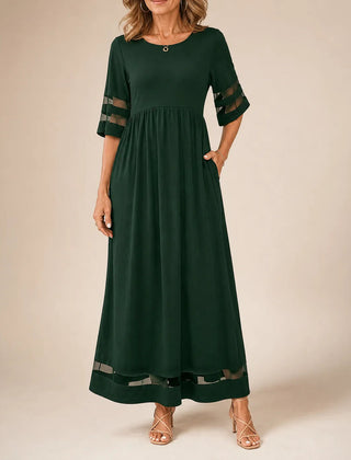 Aubrey™ – Stylish Midi Dress for a Flattering Tummy-Smoothing Fit