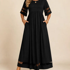 Aubrey™ – Stylish Midi Dress for a Flattering Tummy-Smoothing Fit