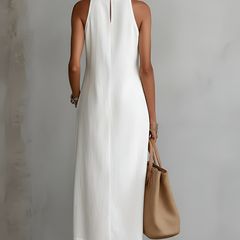 Jimena | Casual Embroidered Mandarin Collar Midi Dress