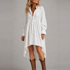 Lucia | Lace-Embellished Shirt Dress