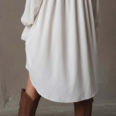 Lucia | Lace-Embellished Shirt Dress