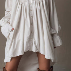 Lucia | Lace-Embellished Shirt Dress