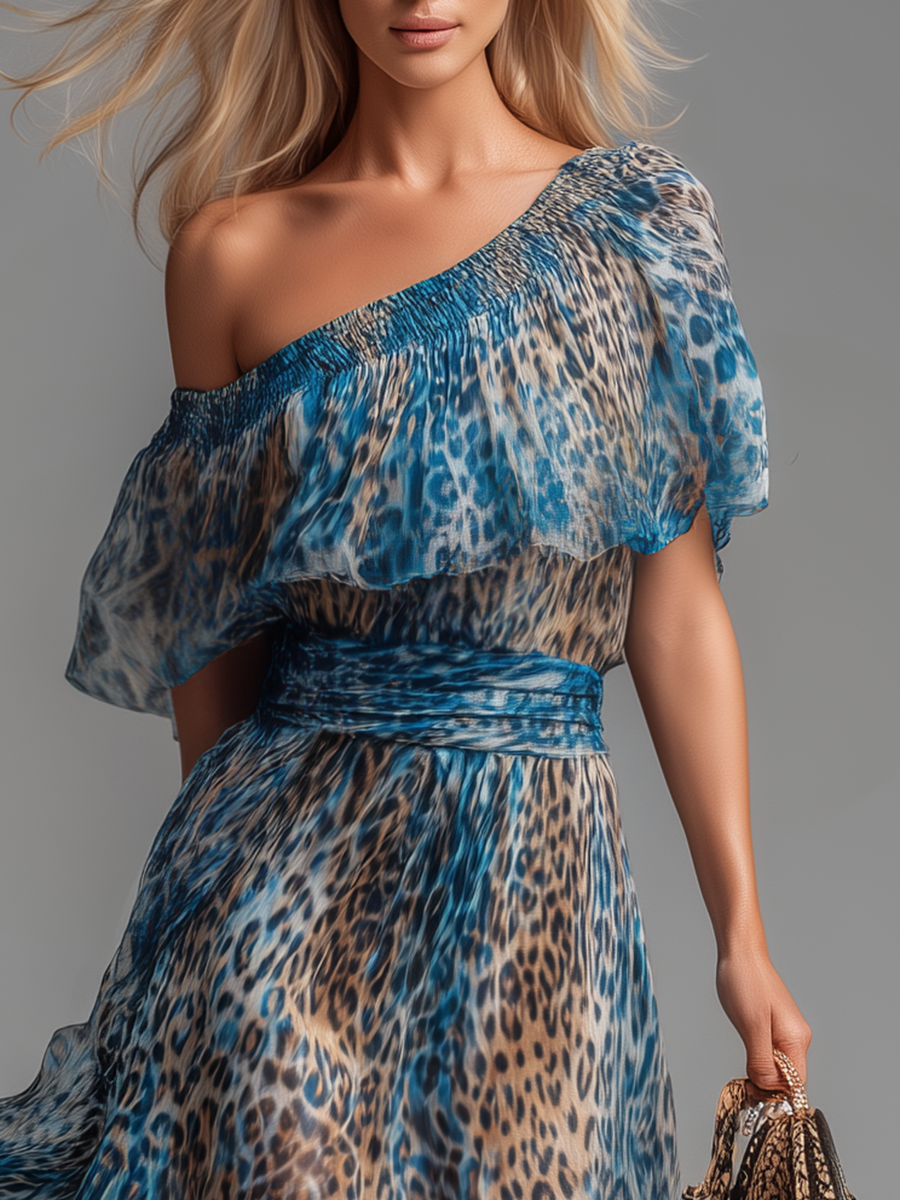 Francesca | Leopard Flowing Dress