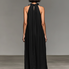 Evelyn Melbourne — ruffle halter maxi dress — view 1