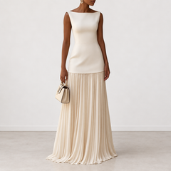 Evelyn Melbourne — pleated maxi dress — view 0
