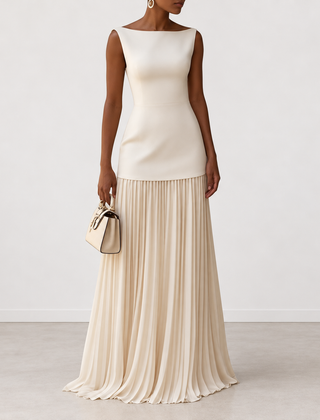 Evelyn Melbourne — pleated maxi dress — view 0