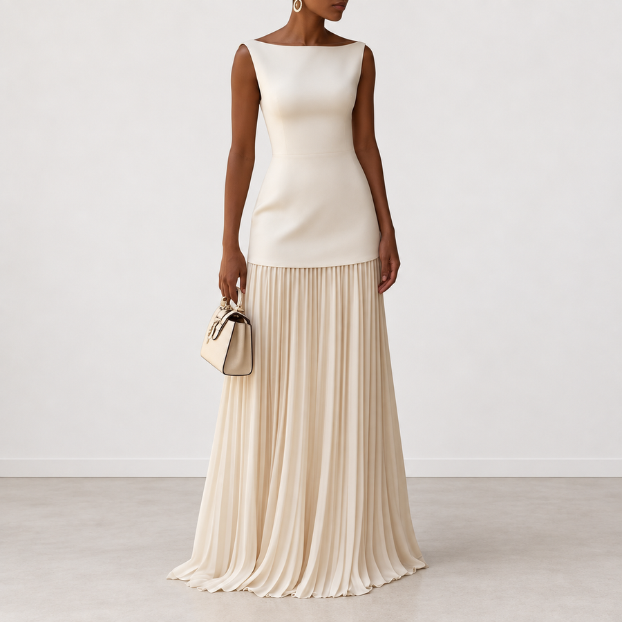 Evelyn Melbourne — pleated maxi dress — view 0