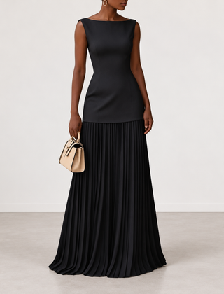Evelyn Melbourne — pleated maxi dress — view 2