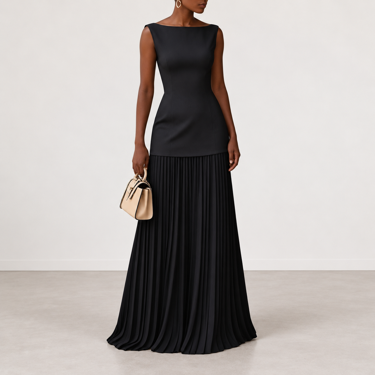 Evelyn Melbourne — pleated maxi dress — view 2