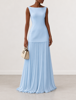 Evelyn Melbourne — pleated maxi dress — view 3