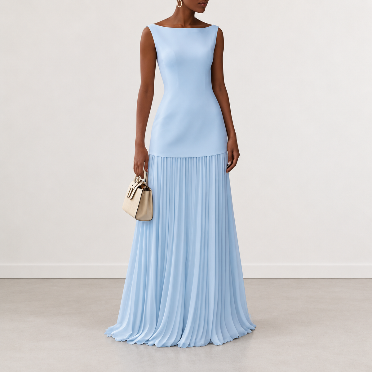 Evelyn Melbourne — pleated maxi dress — view 3