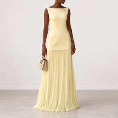 Evelyn Melbourne — pleated maxi dress — view 4
