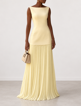 Evelyn Melbourne — pleated maxi dress — view 4