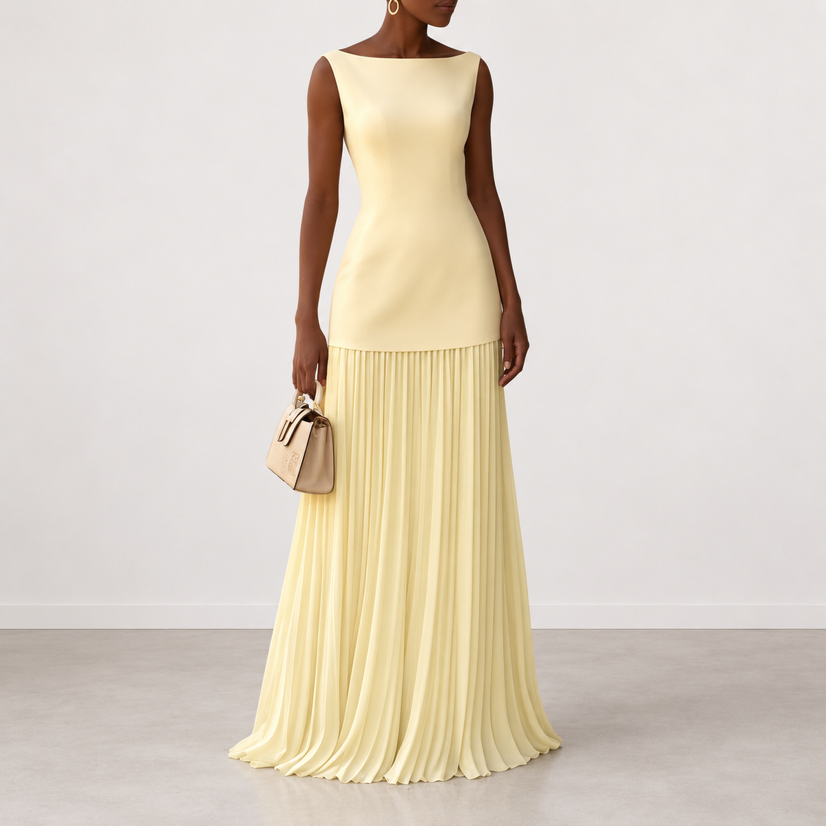Evelyn Melbourne — pleated maxi dress — view 4