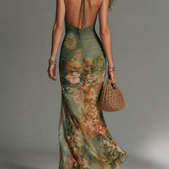Evelyn Melbourne — painterly floral maxi dress — view 2
