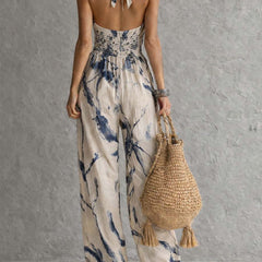 Evelyn Melbourne — printed halter jumpsuit — view 2