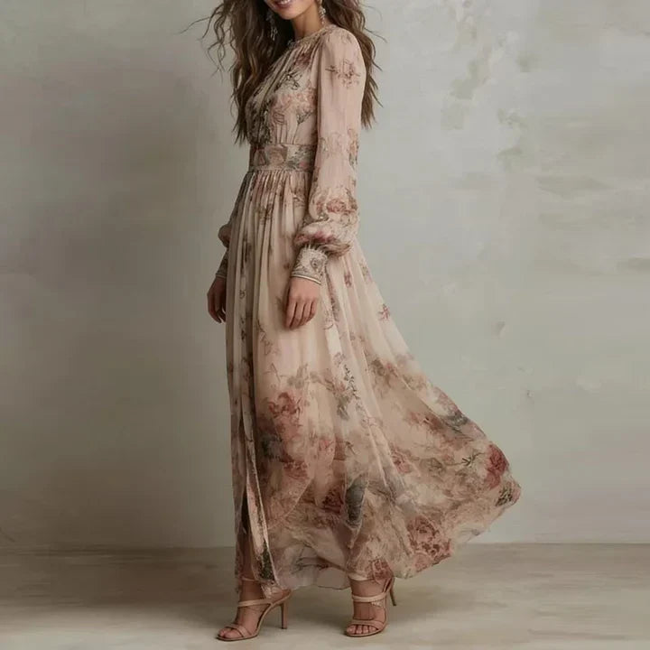 Evelyn Melbourne — vintage floral maxi dress — view 1
