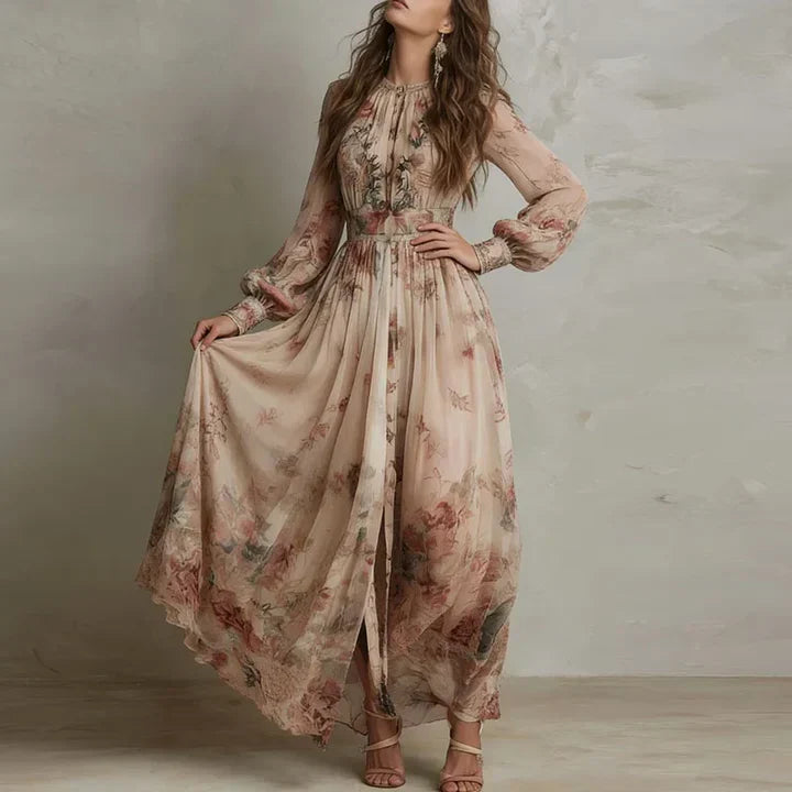 Evelyn Melbourne — vintage floral maxi dress — view 2