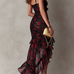 Evelyn Melbourne — floral ruffle midi dress — view 2