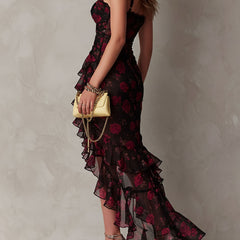 Evelyn Melbourne — floral ruffle midi dress — view 5